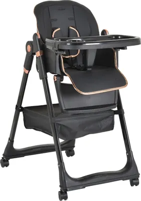 Produktbild von Moni Hochstuhl Kinderstuhl Lindo Schwarz inkl. Zubehör 111590