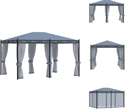 Produktbild von vidaXL Pavillon mit Mückennetze 3x4 m Anthrazit Stahl -  Pavillons & Partyzelte