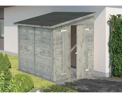 Produktbild von Gartenhaus Palmako Mia 3,6 m² inkl. Fußboden 244 x 178 cm tauchgrundiert grau