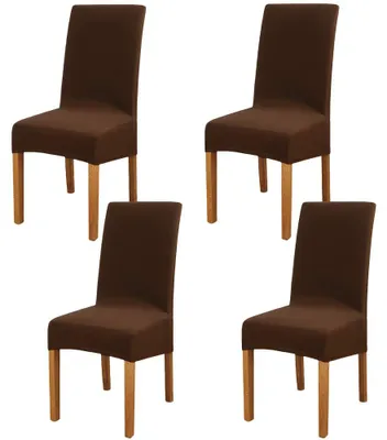 Obrázek produktu pro Potahy na židle do jídelny, 4 kusy, odnímatelné, elastické, ochrana pro židle