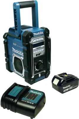 Produktbild von Makita DMR 112 Baustellenradio mit DAB+ und Bluetooth + 3-Ah-Akku und Ladegerät