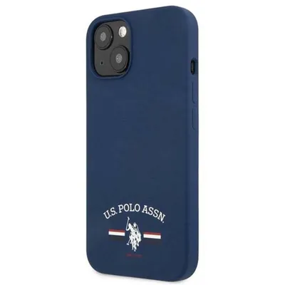 Imagen del producto de Funda para iPhone 13 Mini de la colección Silicon Collection de U.S. Polo Assn., color granate