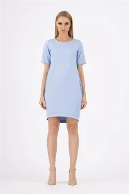 Produktbild von Damen Kleid klassisch elegant Mini-Kleid; Babyblau/M/38