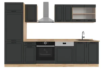 Immagine prodotto di Cucina componibile Vicco R-Line Antracite rustico/rovere dorato 300 cm , PL Rovere, Model 53943