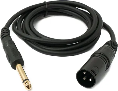 Produktbild von SYSTEM-S Audio Kabel 150 cm Stereo AUX Klinke 6,35 mm Stecker zu XLR Buchse in Schwarz