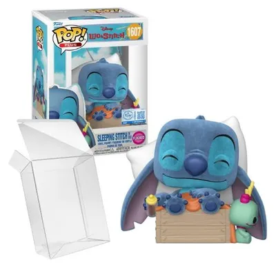 Image de Funko Pop! Plus : Disney Lilo & Stitch - Stitch endormi dans sa boîte (flocé) #1607 Édition spéciale exclusive