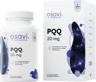 Productafbeelding van PQQ 20 mg – 60 veganistische capsules – Pyrrolochinolinchinon – Maximale dosering – Glutenvrij & GMO-vrij – Osavi