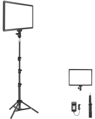 Produktbild von NEEWER 13" LED Videolicht Panel Studiolicht Set mit Stativ, dimmbar Bi Farbe Key