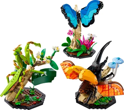Produktbild von LEGO 21342 Ideas Die Insektensammlung mit blauem Morpho-Schmetterling, chinesischen Mantis- und Herkuleskäfer-Modellen, Natur-Geschenk zum Thema Insekten für erwachsene Frauen, Männer und Jugendliche