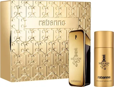 Zdjęcie produktu dla Paco Rabanne 1 Million Men Zestaw Woda toaletowa, 100 ml + Dezodorant w sprayu, 150 ml