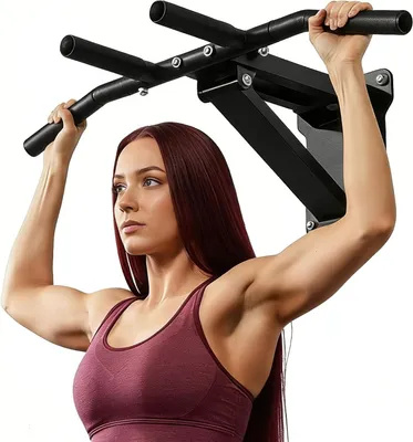 Zdjęcie produktu dla Drążek do podciągania Optrekstang Muur – Trening siłowy – Solidne mocowanie – 84 x 50 cm – Czarny