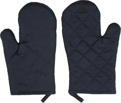Produktbild von Ofenhandschuhe aus 100 % Baumwolle, hitzebeständig - Schwarz