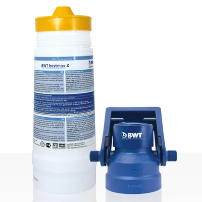 Produktbild von BWT Bestmax X Filterset water + more Wasserfilter, BWT Set inkl. Filterkopf + Wandhalterung