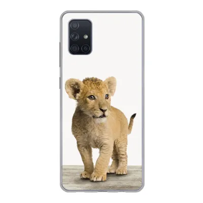 Produktbild von MuchoWow® Handyhülle Schutzhülle Hülle für Samsung Galaxy A71 Löwe - Junge - Kinder - Jungen - Tiere - Mädchen Silikon Softcase Handy Hülle - Kartenbesitzer