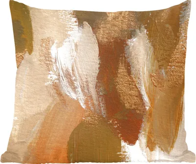 Produktbild von MuchoWow® Zierkissen Sofakissen Wohnzimmer Dekokissen 45x45 cm Farbe - Gold - Herbst - Schlafpolster - Polster für das Sofa