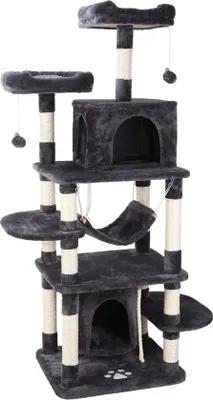 Produktbild von Katzenkletterturm in Dunkelgrau - 170CM
