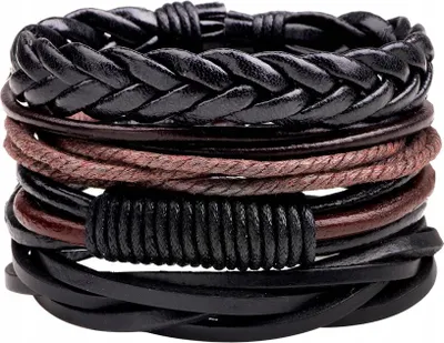Produktbild von HERREN-Lederarmband, -SET, 4er-Set, CASUAL STRAP