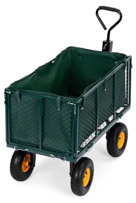 Zdjęcie produktu dla Wózek ogrodowy transportowy rozkładany 200 l 550 kg pompowane koła Platan Sofa