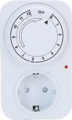 Produktbild von 12-Stunden-Timer mit mechanischer Steckdose, 16 A, flammhemmender PC-Stecker für Innenbeleuchtung, Wasserpumpe, Aufladen von Elektrofahrrädern FRK D12