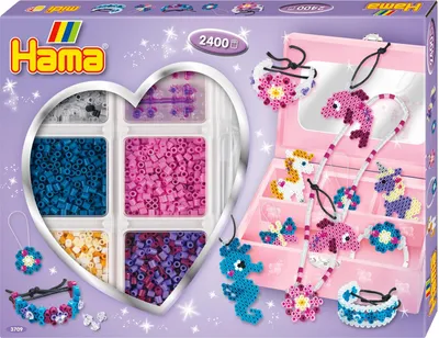 Produktbild von Hama Bügelperlen midi "Kreativbox" Geschenkpackung ca. 2.400 Bügelperlen