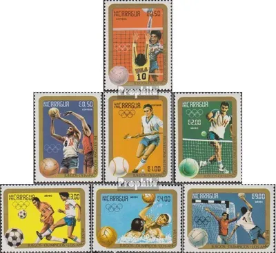 Produktbild von Briefmarken Nicaragua 1984 Mi 2522-2528 (kompl.Ausg.) postfrisch Olympische Sommerspiele 1984, Los Angeles