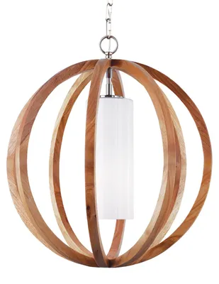Obrázok produktu pre Elstead Allier závesné svetlo E27 58cm Svetlé drevo, brúsená oceľ