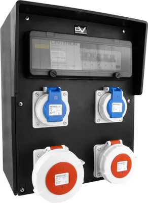 Produktbild von Baustromverteiler Vollgummi HD-S/FI IP67 32A/5P 16A/5P 2x230V Doktorvolt® 9559