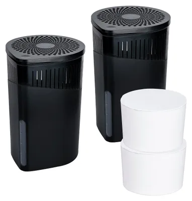 Produktbild von WENKO Luftentfeuchter Drop 2er Set Raumentfeuchter Entfeuchter Schwarz