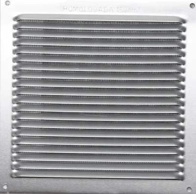 Image de Grille d'aération aluminium anodisé, L.17 x l.17 cm