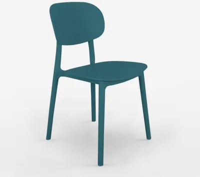 Image de Chaise design moderne polypropylène cuisine salle à manger extérieur Nantes - Bleu