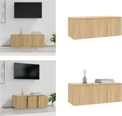 Produktbild von vidaXL TV Schrank Sonoma Eiche 80x34x30 cm Holzwerkstoff - TV-Schrank - TV-Schränke - TV-Möbel - Sideboard