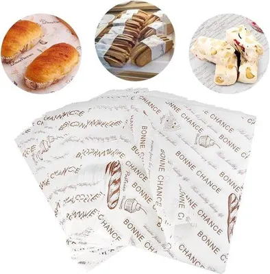Obrázok produktu pre Papier na balenie potravín odolný voči mastnote – 36 x 26 cm – ideálny na hamburgery, hranolky a ďalšie jedlá