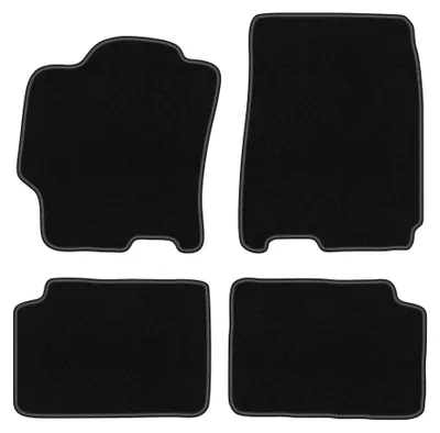 Produktbild von Velours-Fußmatten für Mazda 323 BJ 1998-2003 (Limousine/Schrägheck/Kombi) – 4-tlg, Schwarz, passgenau – Wielganizator BASIC