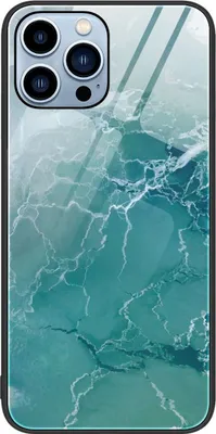 Produktbild von König Design Hülle kompatibel mit Apple iPhone XS Max Kunststoff Soft Handyhülle - Handy Case Grüner Ozean