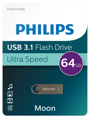 Immagine prodotto di Philips FM64FD165B/00 Philips USB 3.1 64GB Moon Space Gray