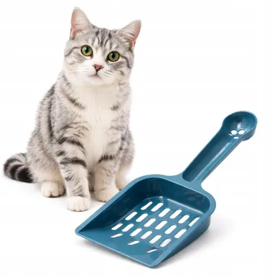 Produktbild von AT014 Kunststoff Katzenstreuschaufel mit Sieb Leicht