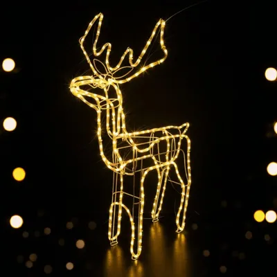 Produktbild von Großes LED-Weihnachts-Rentier, Außendekoration, XXL 120, warmweiß