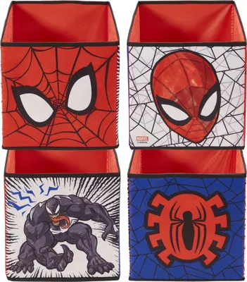 Zdjęcie produktu dla Pojemnik rozkładany na zabawki Spiderman 4szt