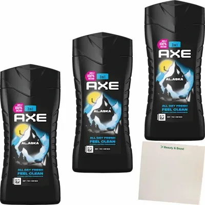 Produktbild von Axe Duschgel Alaska Refreshing 3er pack (3x250ml Flasche) + usy Block