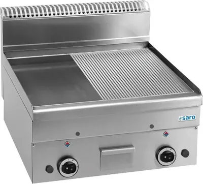Produktbild von SARO Gasgrillplatte, glatt+gerillt, 1000x600, GFT66LR