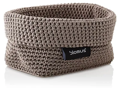 Produktbild von blomus Häkelkorb -TELA- | Aufbewahrungskorb aus Baumwolle | Farbe Taupe | Handge