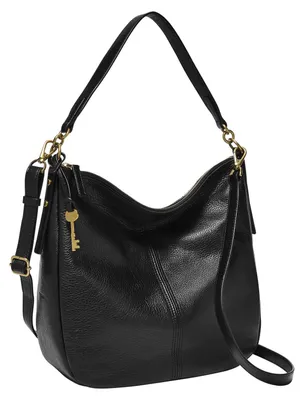 Produktbild von FOSSIL Leder Schultertasche Umhängetasche Jolie Hobo Black schwarz
