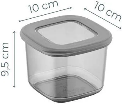 Obrázok produktu pre Hermia Concept, BNMPOLYAS12-5, úložné boxy, sada úložných boxov (12 kusov), antracitová farba, plast, 10 x 10 x 9,5 cm