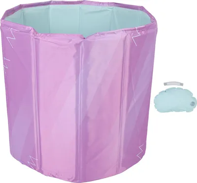 Produktbild von Faltbare Badewanne 7 Isolationsschichten Einfache Montage Tragbare Eis-Heiße Badewanne für Zuhause Outdoor Sport 80x65cm / 31.5x25.6in