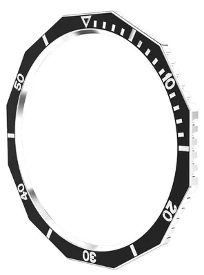 Produktbild von Für Samsung Galaxy Watch 6 Classic 43mm Smartwatch Lünettenring Schwarz / Silber