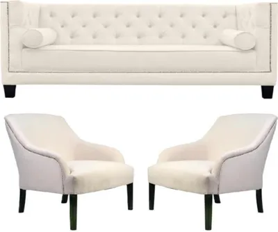 Produktbild von Weiß Chesterfield Sessel xxl Big Textil Stoff Couchen Kreative Möbel Neu Sofas
