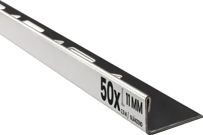 Produktbild von 50x L-Profil Edelstahlschiene Fliesenschiene Fliesenprofil L250cm 11mm glänzend