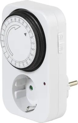Produktbild von ViVanco™VVELSCHUTIMERANA, Täglicher Timer, Weiß, Drehregler, 15 min, 3600 W, 180 g