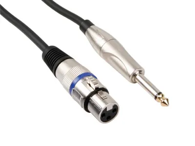 Produktbild von HQ Power PAC110, XLR (3-pin), Männlich, 6.35mm, Weiblich, 3 m, Schwarz