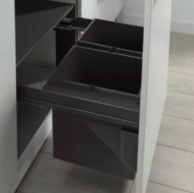 Produktbild von WESCO® Pullboy Soft Comfort 360 K, Abfallsammelsystem, anthrazit 600 mm, 2 Eimer